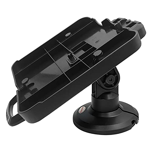 ENS Ingenico ISC 480 3" Latch and Lock Compact Pole Mount Terminal Stand, Adhesive Installation, Black