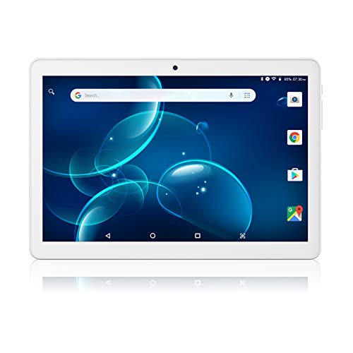10 inch Tablet Android 9.0 Pie, Quad-Core, Android Tablets with Sim Card Slot/Micro SD Slot, Dual Cameras & Speakers, 2GB RAM, 32GB Storage, IPS Full Display, 3G/WiFi, Bluetooth, GPS, FM
