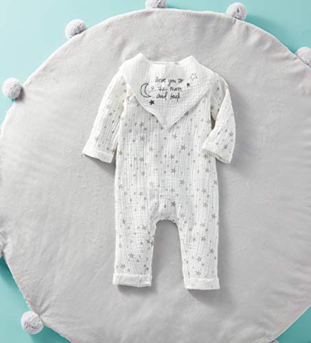 Baby Star Gauze 1 PC, Gray, 0-3 Months