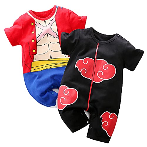 Baby Boys  2 Pack Short Sleeve Romper Toddler Cartoon Onesie Outfits