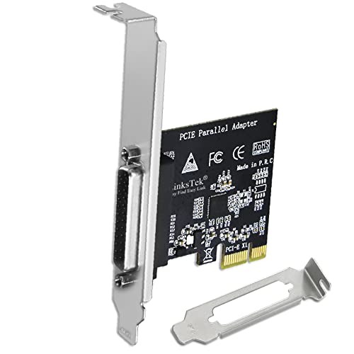 1-Port PCI Express Parallel Card, IEEE 1284 Standard DB25 LPT PCIE Parallel Port-Supports IEEE 1284 SPP, Nibble, Byte and ECP Mode, PCIE DB25 Adapter (PCIE-PA1)