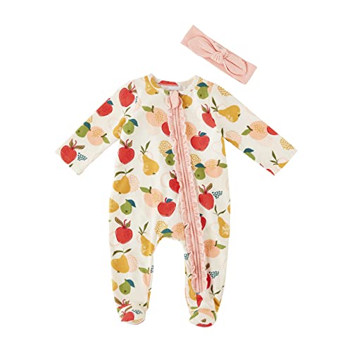 Baby Girls Sleeper & Headband Set, Fruit, 0-3 Months