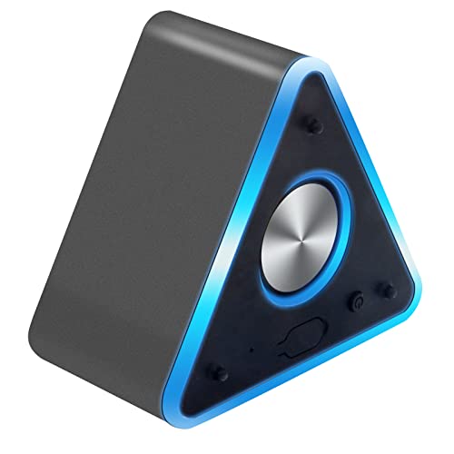 Small Bluetooth Speaker with Colorful Beat Lights for Indoor Out Door|Subwoofer Heavry Bass|Built-in Microphone|Waterproof IPX5|TWS|Compatible with Phone Computer TV|Black