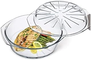 Round 2.6 Qt Glass Casserole Dish with Lid