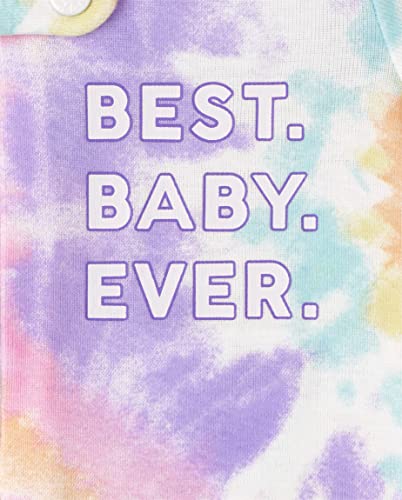 baby girls  Snug Fit 100% Cotton Zip-front One Piece Footed Pajama and Toddler Sleepers, Best Ever - Purple, 9-12 Months US