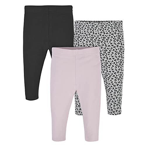 Baby Girls' Toddler 3-Pack Premium Leggings, Cheetah, 18 Months