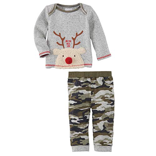 Baby Boys  Reindeer CAMO 2PC Set, Green, 0-3 Months