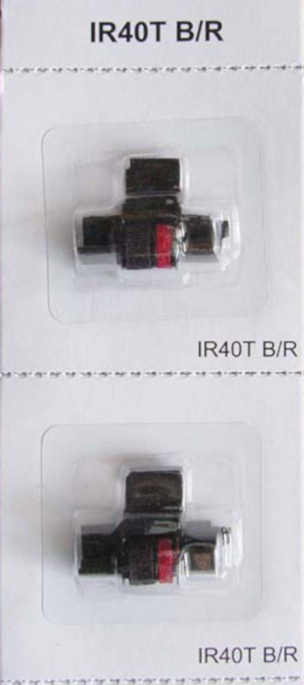 (3 Pack) Compatible/Replacement Calculator Ink Roller Black/Red IR-40T for Sharp EL-1750V, EL-1801V and More