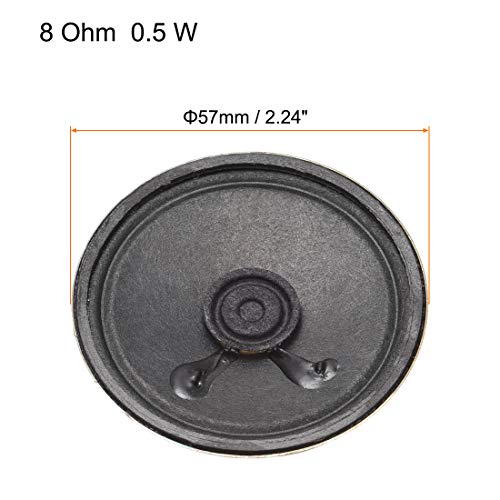 0.5W 8 Ohm DIY Magnetic Speaker 57mm Round Shape Replacement Loudspeaker for