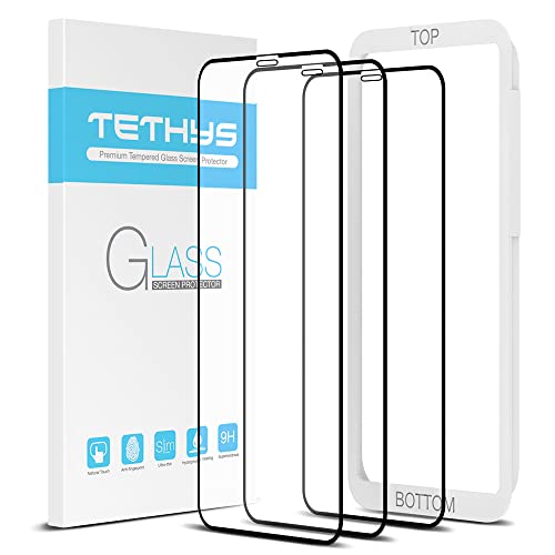 Glass Screen Protector Designed for Apple iPhone 11 Pro Max/iPhone Xs Max (6.5") [Edge to Edge Coverage] Full Protection Durable Tempered Glass [Guidance Frame Included] - Pack of 3