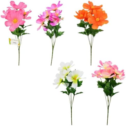 MODAIO-Floral Garden 5-Stem Faux Cosmos Bushes, 16x7-in. (Pack of 29)