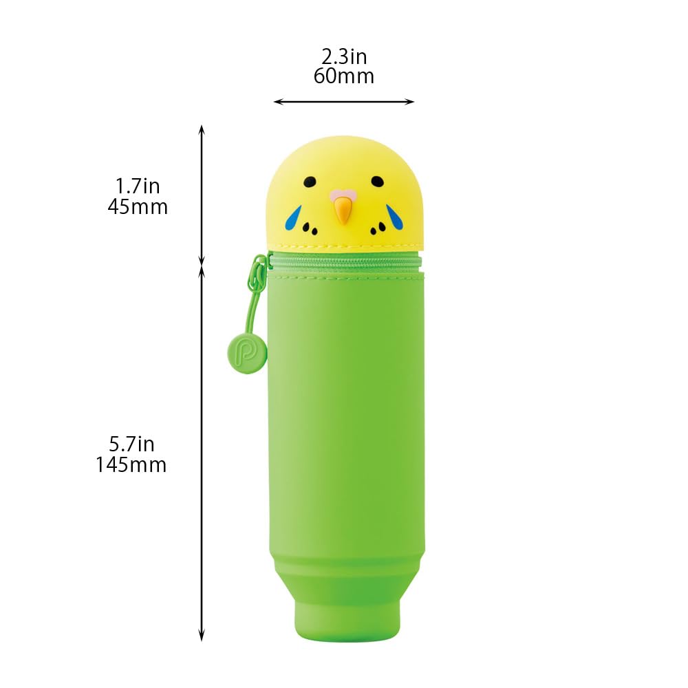 Kawaii Bird Stand-Up Pencil Case for School and Office