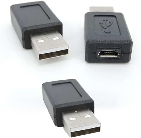 Three USB 2.0 adapters from Type A to Micro USB