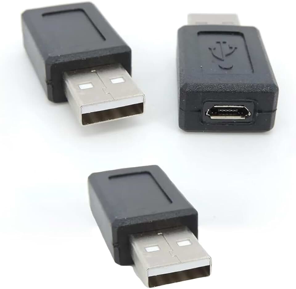 Three USB 2.0 adapters from Type A to Micro USB