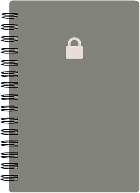 Spiral Password Book with Alphabetical Tabs