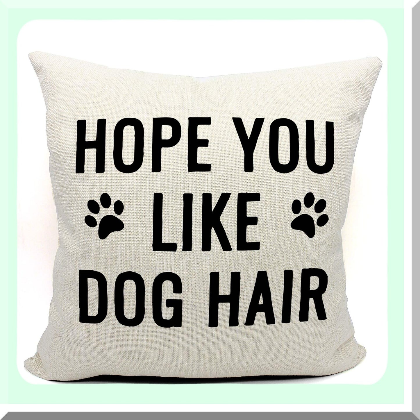 Pawfect Pup Pillow - Funny Dog Decor Cover 18x18 for Dog Room Decor & Home Decorations. Paw Print Design for Dog Lovers!