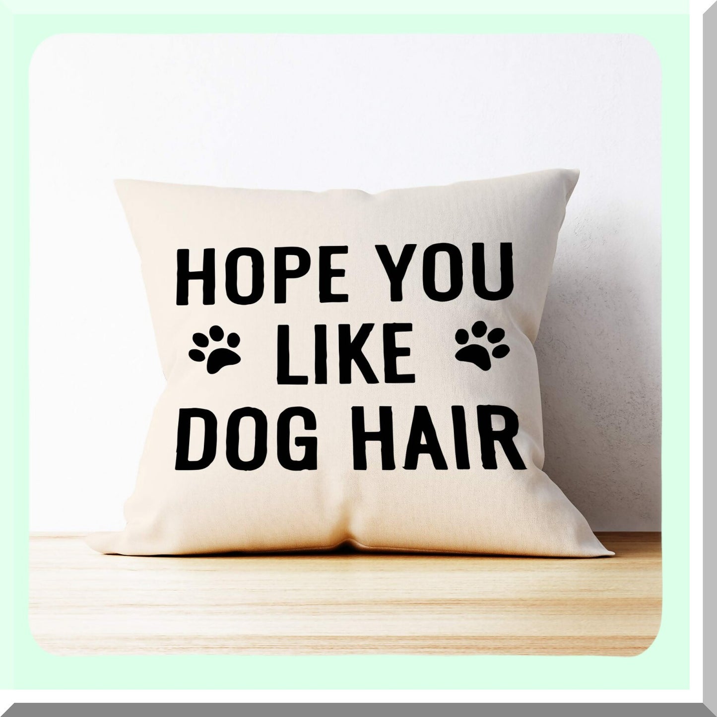 Pawfect Pup Pillow - Funny Dog Decor Cover 18x18 for Dog Room Decor & Home Decorations. Paw Print Design for Dog Lovers!