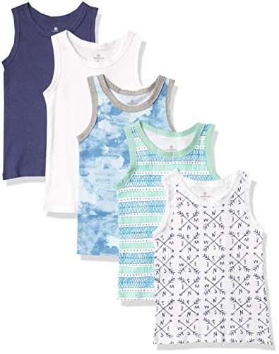 Muscle Tee Sleeveless T-Shirt Multi-Packs, 5-Pack Dots   Dashes,