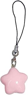 Pink star-shaped phone charm and lanyard accessory