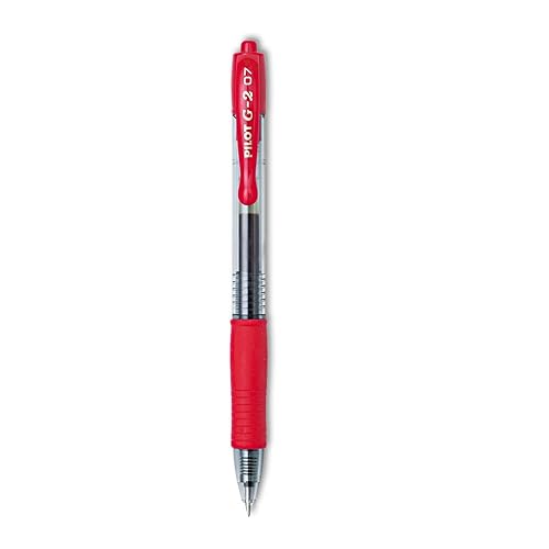 Red Gel Roller Pens, Fine Point, Pack of 12