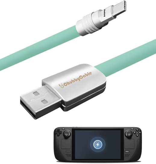 Light Blue 19.6 ft USB-C Fast Charging Cable for Devices