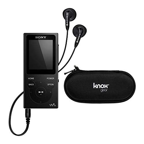 NW-E394 Walkman 8GB Digital Audio Player (Black) with Knox Gear Hardshell Case