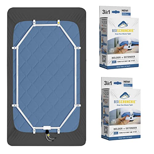 Sheet Holder Straps  Heavy Duty Gripper Clips  Strengthened Parachute Cord  360 Degree Sheet Tightener 2 Pack)