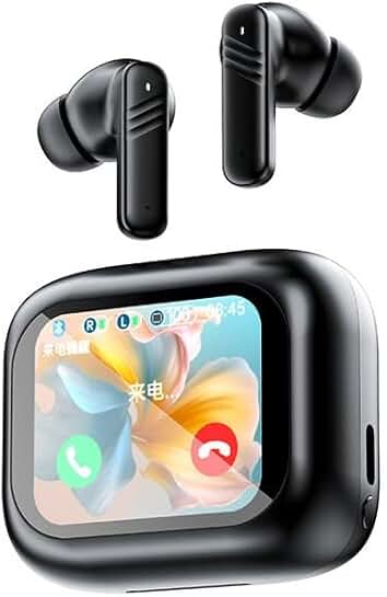 Wireless Bluetooth Earbuds with Touch Screen and Noise Reduction