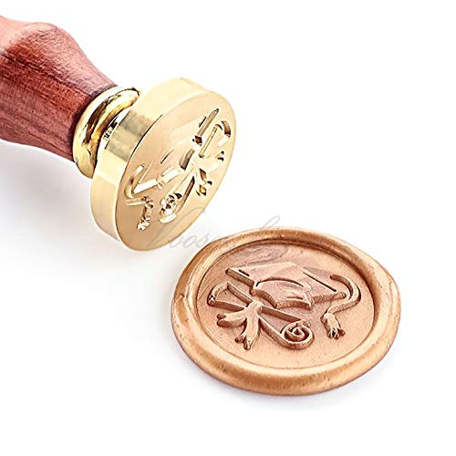 Graduate Cap and Diploma Wax Seal Stamp