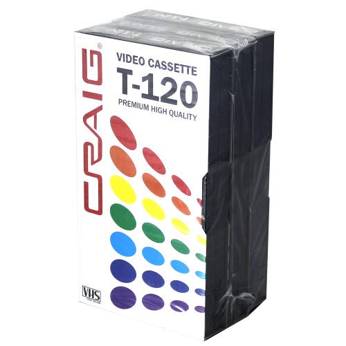 CC358 Premium Blank T-120 VHS Video Tapes | 3-Pack | Video Casette Tapes Recordable and Reusable | 120-Minute Recording Time | 6-Hour Total Time |