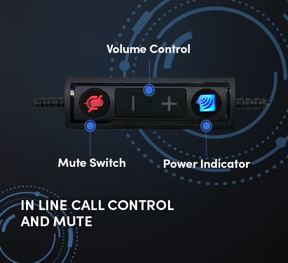 VoicePro 20 Professional Home Office and Call Center USB Headset with Noise Canceling Microphone, HD Speakers and in Line Call Controls with Mute, Compatible with All UC Voice Platforms.