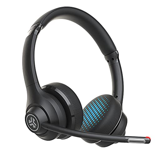 Go Work Wireless Headsets with Microphone - 45+ Playtime PC Bluetooth Headset and Multipoint Connect to Laptop Computer and Mobile - Wired or Wireless Headphones with Microphone