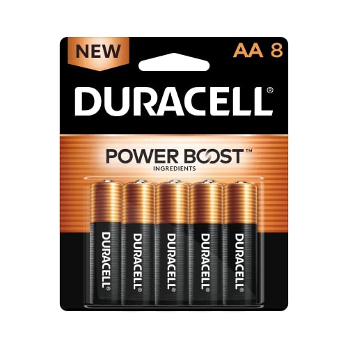 Coppertop AA Batteries with Power Boost Ingredients, 8 Count Pack Double A Battery with Long-lasting Power, Alkaline AA Battery for Household and Office Devices