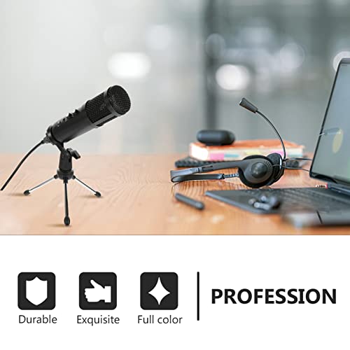 1 Set USB Computer Microphone Desktop Laptop Mic PC Microphone Low Noise Live Streaming Microphone for Conference Recording Dictation Gaming