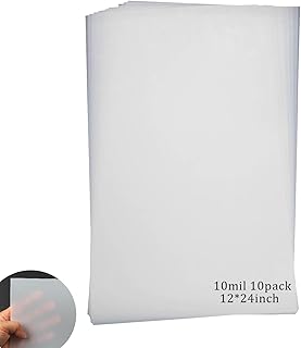 10 Sheets 12x24 Inch Milky Translucent Plastic Sheets