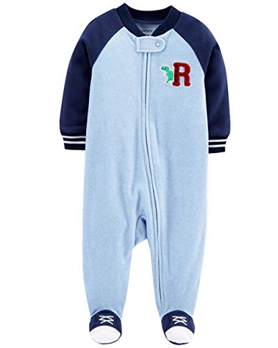 Carter s Baby Boys  Cotton Zip-Up Sleep N Play  3 Months, Blue Dino