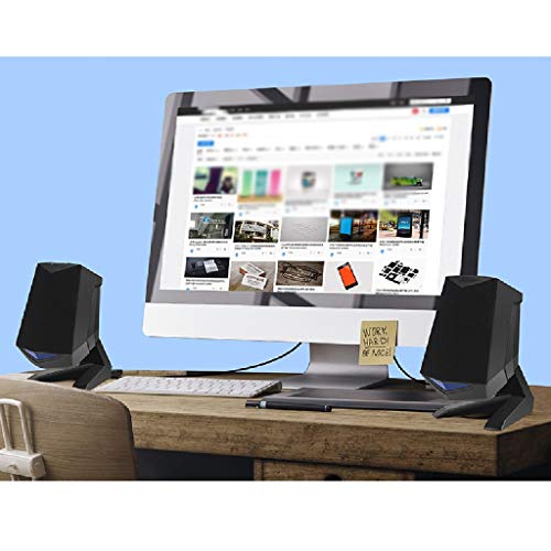 1 Pair Wired Computer Speakers USB AUX Bass Reinforcement PC Speaker for Laptop Desktop Phone 6W Audio Multimedia Loudspeaker