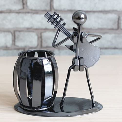 Decorative Metal Guitar and Rocker Pen Holder