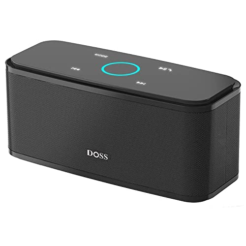 Bluetooth Speaker, SoundBox Touch Portable Wireless Speaker with 12W HD Sound and Bass, IPX4 Water-Resistant, 20H Playtime, Touch Control, Handsfree, Speaker for Home, Outdoor, Travel-Black
