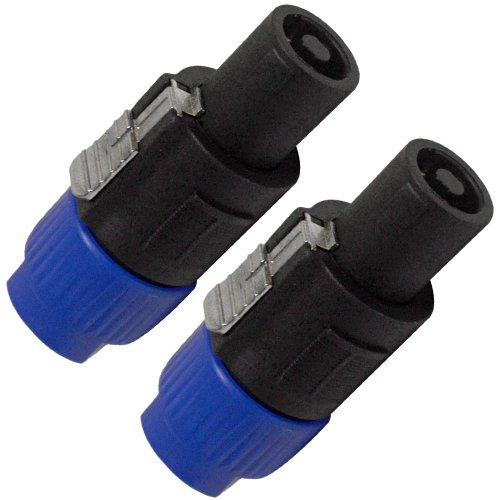 '- SAPT215-2Pack - 2 Pack of Speakon to 1/4 Inch Female Mono Adapters - Convert 1/4" Cables to Speakon Connection