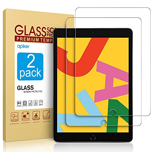 Two tempered glass screen protectors for 10.2-inch iPads