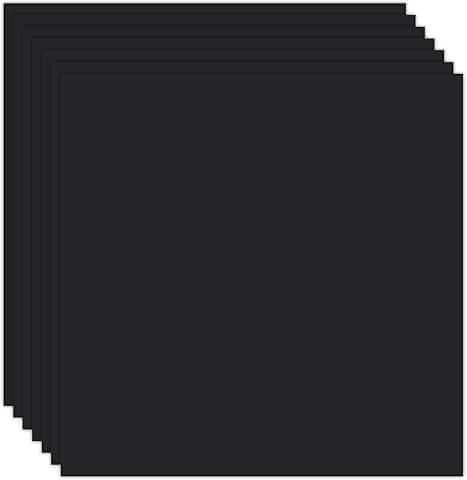 Black 12x12-inch Thick Cardstock, 30 Sheets
