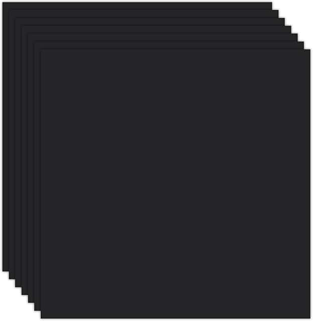 Black 12x12-inch Thick Cardstock, 30 Sheets