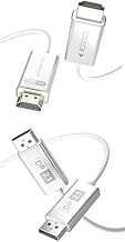 10ft 8K/4K Fiber Optic HDMI/DisplayPort Cable (2 Pack)