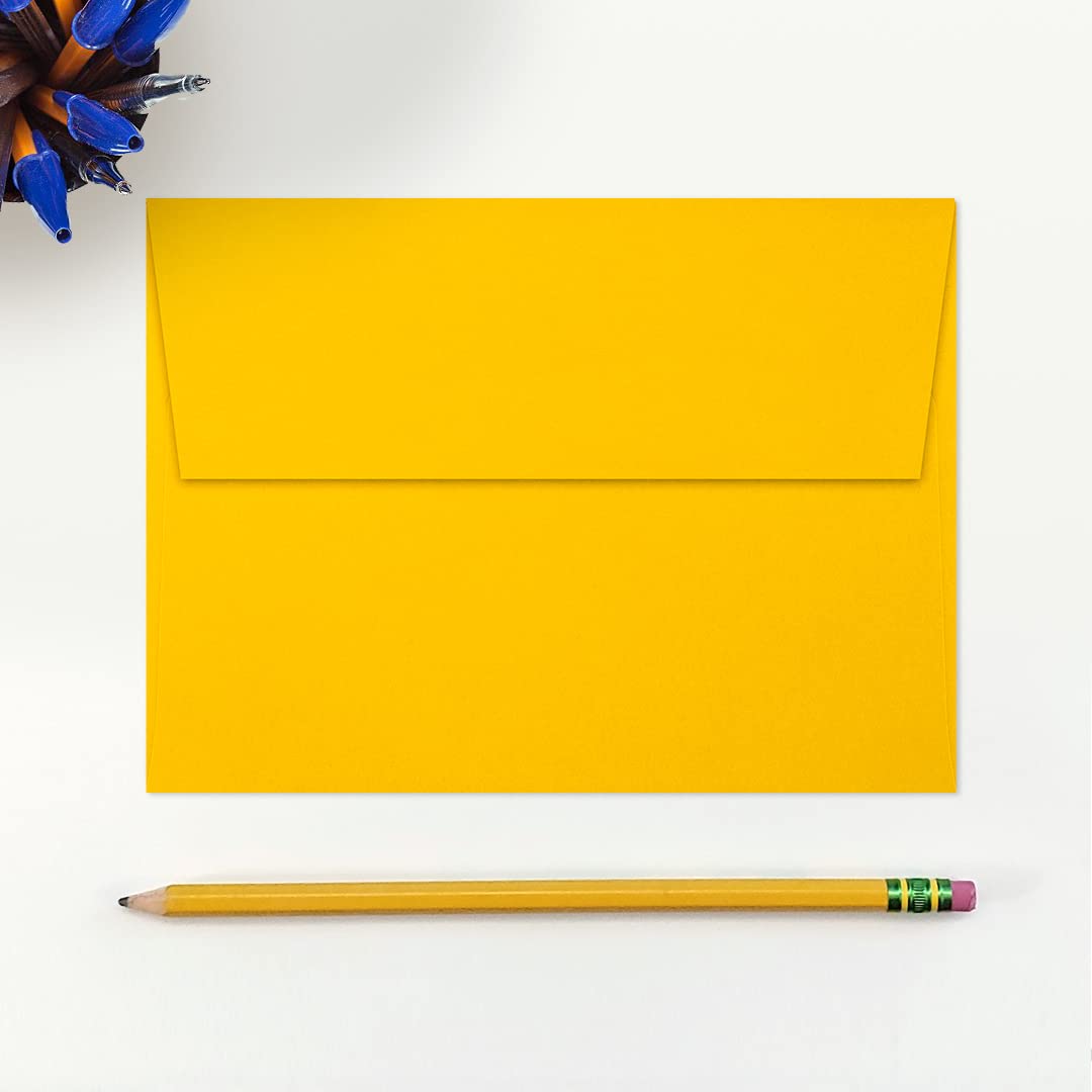 Yellow A7 Invitation Envelopes, 500 Pack