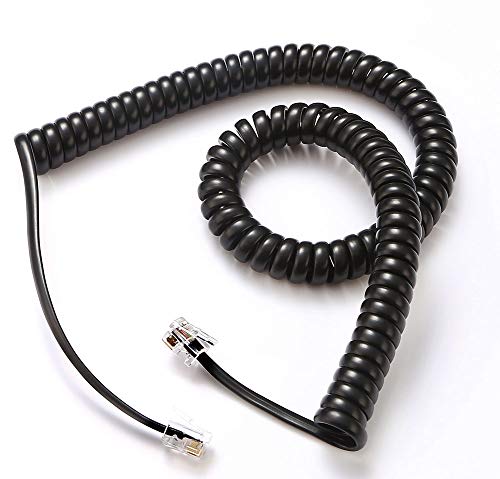 Telephone cords, 2 black handset cords, universal fit