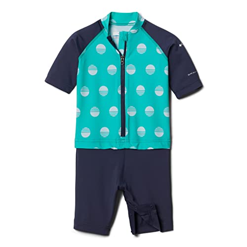 Baby Sandy Shores Sunguard Suit, Electric Turquoise Sundaze/Nocturnal, 3/6