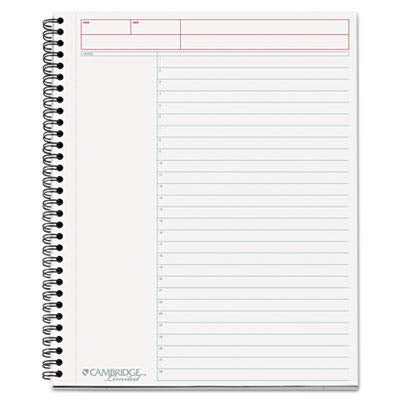 Side Bound Guided Business Notebook, 11 x 8.5, 80 Sheets