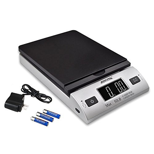 All-in-1 Series W-8250-50bs A-Pt 50 Digital Shipping Postal Scale with Ac Adapter, Silver