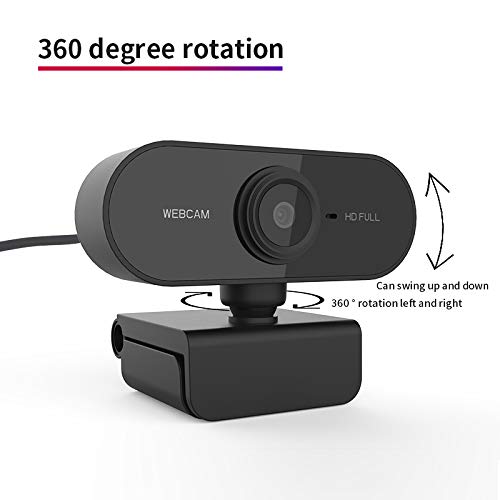 Webcam HD 1080p Web Camera, PC Computer Webcam with Microphone, Laptop Desktop Full HD Camera Video Webcam, Plug and Play, Pro Streaming Webcam for Teams Teaching Conferencing and Video Calling